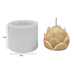 July Lotus DIY Valentine's Day Flower Scented Candle Food Grade Silicone Molds, Aromatherapy Candle Moulds, July Lotus, 7.3x5.5cm