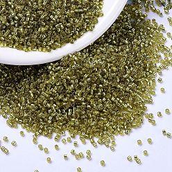 (DB2164) Окрашенная Цедра Дуракоат с Серебряной Подкладкой Бусины miyuki delica, цилиндр, японский бисер, 11/0, (db 2164) окрашенная в серебряную оправу изюминка, 1.3x1.6 мм, отверстие : 0.8 мм, Около 2000 шт / 10 г