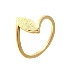 Настоящее золото 18K Текстурированный конский глаз 304 перстень из нержавеющей стали для женщин, ионное покрытие (ip), реальный 18 k позолоченный, размер США 9 (18.9 мм)