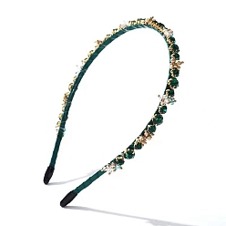 Dark Green Shiny Elegant Glass Hair Bands, Party Hair Accessories for Girls Women, Dark Green, 380mm