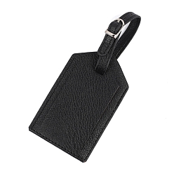 Black Imitation Leather Bag Embellishments, Blank Price Tags, Black, 10.5x6.5cm