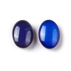 Colorful Glass Cabochons, Changing Color Mood Cabochons, Oval, Colorful, 13.9x9.7x4.7mm