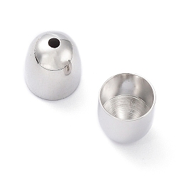 Real Platinum Plated Brass Cord Ends, End Caps, Cone, Real Platinum Plated, 9x8mm, Hole: 1.4~1.6mm, Inner Diameter: 7mm