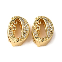Золотой Латунные микро проложить кубического циркония бусы, число, без кадмия и без свинца, золотые, 11x9x6 мм, отверстие : 6x2 мм
