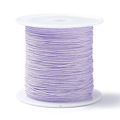Lilac Nylon Chinese Knot Cord, Nylon Jewelry Cord for Jewelry Making, Lilac, 0.4mm, about 28~30m/roll