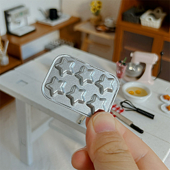 Star Alloy Mini Cake Baking Mold, for Dollhouse Kitchen Accessories, Star, 22x15x3mm