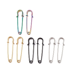 (52) Непрозрачная лаванда 304 Булавки для килта из нержавеющей стали, английские булавки, фурнитура для брошей, ионное покрытие (ip), разноцветные, 50.5x14x5.5 мм