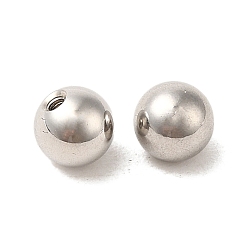 Stainless Steel Color Stainless Steel Ear Nuts, Round, Stainless Steel Color, 4x4mm, Hole: 0.8mm
