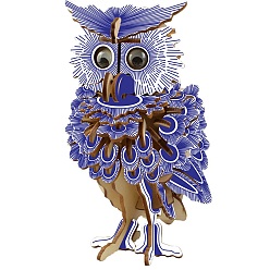 Owl DIY Wooden Assembly Animal Toys Kits for Boys and Girls, 3D Puzzle Bird Model for Kids, Children Intelligence Toys, Pigeon/Owl, Owl Pattern, 273x176x218mm