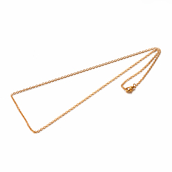 Золотой 304 ожерелье из цепочки из нержавеющей стали, золотые, 17.7 дюйм (45 см), 2 мм, ссылка: 2.5~2.9x2x0.5 mm