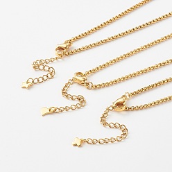 Golden 304 Stainless Steel Box Chain Lariat Necklaces Making, Golden, 20.87 inch(53cm)