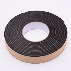 Black Strong Adhesion EVA Sponge Foam Rubber Tape, Anti-Collision Seal Strip, Black, 30x4mm, 5m/roll