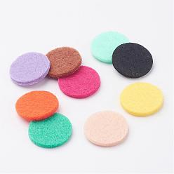 Colorful Fibre Perfume Pads, Essential Oil Diffuser Locket Pads, Flat Round, Colorful, 22.5x3mm, about 9pc/bag