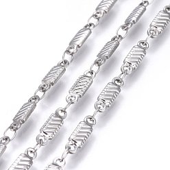 Stainless Steel Color 304 Stainless Steel Link Chains, Soldered, Rectangle, Stainless Steel Color, 10x3x1.5mm