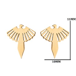golden Cute Bird Dove Earrings - Vintage Phoenix Ear Decor, Stainless Steel.