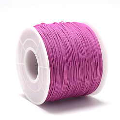Medium Violet Red Polyester Cords, Medium Violet Red, 0.5~0.6mm, about 131.23~142.16 yards(120~130m)/roll