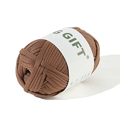 Camel Polyester Cloth Yarn, For Hand Knitting Thick Thread, Crochet Cloth Yarn, Camel, 5mm, about 32.81 Yards(30m)/Skein