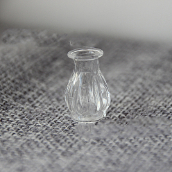 White Transparent Miniature Glass Vase Bottles, Micro Landscape Garden Dollhouse Accessories, Photography Props Decorations, White, 14.5x22mm