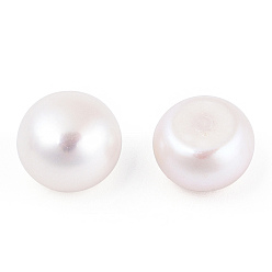 Creamy White Natural Pearl Beads, Cultured Freshwater Pearl, No Hole/Undrilled, Round, Creamy White, 10~11.5x6~9.5mm