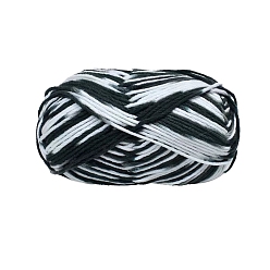 Black 6-Ply Milk Cotton Knitting Acrylic Fiber Yarn, for Weaving, Knitting & Crochet, Black, 3mm