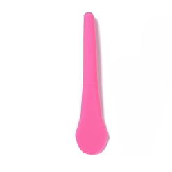 Deep Pink Silicone Stirring Sticks, Reusable Resin Craft Tool, Deep Pink, 140x31x13mm
