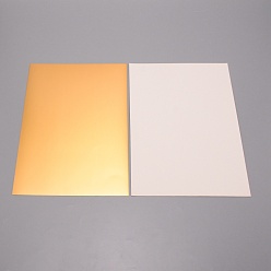 Gold Rectangle Painting Paper Cards, for DIY Painting Writing and Decorations, Gold, 29.6x21x0.03cm