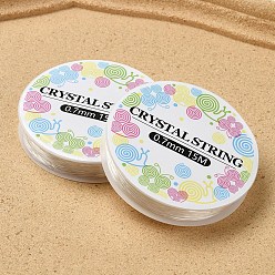 Прозрачный Круглая эластичная кристаллическая нить, шнур из эластичной нити, для изготовления украшений из бисера, прозрачные, 0.7 мм, около 16.40 ярдов (15 м) / рулон