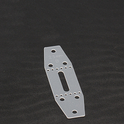 White PVC Frosted Leather Punching Positioning Template Set, Belt Holes Templates, for DIY Leathercraft Tools, White, Hole: 25mm