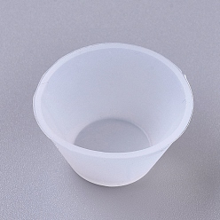 White Reusable Silicone Mixing Resin Cup, Resin Casting Molds, For UV Resin, Epoxy Resin Jewelry Making, White, 32.5x17mm