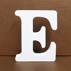Letter E Letter Wooden Ornaments, for Home Wedding Decoration Shooting Props, Letter.E, 100x100x15mm