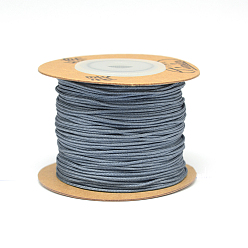 Slate Blue Nylon Cords, String Threads Cords, Slate Blue, 1mm, about 54.68~59.05 yards(50~54mm)/roll