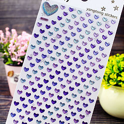Heart Self-adhesive Resin Rhinestones Stickers, Crystal Gems Glitter Decals for DIY Scrapbooking and Photo Albums, Heart, 235x90mm