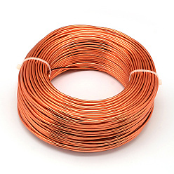Orange Red Round Aluminum Wire, Bendable Metal Craft Wire, Flexible Craft Wire, for Beading Jewelry Doll Craft Making, Orange Red, 17 Gauge, 1.2mm, 140m/500g(459.3 Feet/500g)