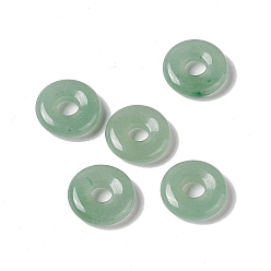 Green Aventurine Natural Green Aventurine Pendants, Donut/Pi Disc Charm Charm, 20x5~7mm, Hole: 6mm