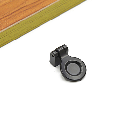 Black Zinc Alloy Drawer Cabinet Pulls Handles, Doorknob Accessories, Black, 47x25x18mm