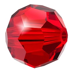 90070 Light Siam Хрустальные бусины preciosa®, чешский хрусталь, 451 19 602 круглый, 90070 светлый сиам, 6 мм, отверстие : 1.2 мм