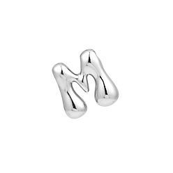 Letter M Латунные подвески, подвески с буквой az~z, Буква М, 22x18 мм