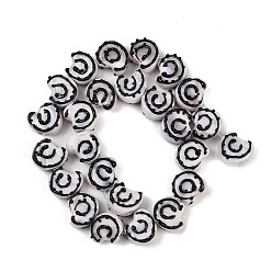 Черный Бусины лэмпворк , раковина, чёрные, 14~15x14~15.5x8.5~9.5 мм, отверстие : 1.6~1.8 мм