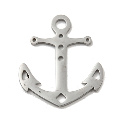 Anchor & Helm 304 Stainless Steel Pendants, Laser Cut, Boat/, Anchor & Helm, 24.5x21.5x1mm, Hole: 3mm