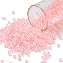 (145) Ceylon Innocent Pink Тохо 8/0 круглые бусины, японский бисер, (145) цейлонский невинный розовый, 8/0, 3 мм, отверстие : 1 мм, Около 222 шт / 10 г
