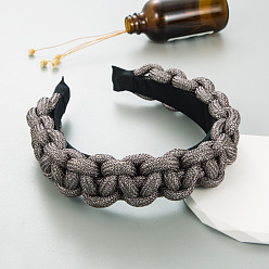 grey Fashionable Handmade Woven Hairband - Versatile Headpiece for Women
