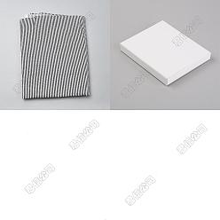 Черный 1хлопчатобумажная ткань в полоску, для аксессуаров одежды, чёрные, 160x100x0.02 см