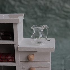 Прозрачный Мини-стеклянный чайник с соком, украшения, аксессуары для кукольного домика с микро-ландшафтом, притворяясь опорными украшениями, прозрачные, 22x22 мм