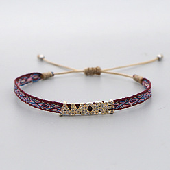 KZ-Z0002G Bohemian Style Woven Bracelet with Vintage Floral Pattern for Spanish Palace Look
