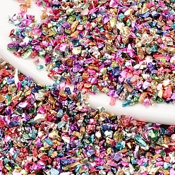 Mixed Color Baking Paint Glass Beads, Irregular Shaped Beads, For Nail Art Decoration Accessories, No Hole/Undrilled, Mixed Color, 1.5~6.5x1.5~3.5x0.5~2.5mm, about 450g/bag