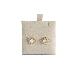 Кукурузный Шелк Двусторонняя карточка-вкладыш для ювелирных изделий из микрофибры, квадратные серьги, ожерелье, вставка-подушечка, для сумок-конвертов, цвет колоса кукурузы, 6x6 см