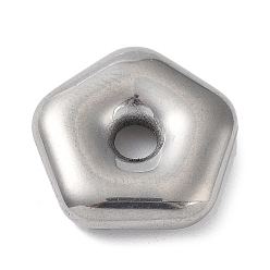 Stainless Steel Color 304 Stainless Steel Spacer Beads, Pentagram, Stainless Steel Color, 17.5x18x4.5mm, Hole: 3.5mm