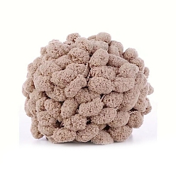 Camel Pom Pom Chunky Yarn, Arm Knitting Yarn, Super Softee Thick Fluffy Jumbo Chenille Polyester Yarn, for Blanket Pillows Home Decoration Projects, Camel, 30mm, about 27.34 yards(25m)/skein