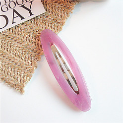 purple Minimalist Glossy Acetate BB Hair Clip - Oval Edge, Hair Accessories for Women.