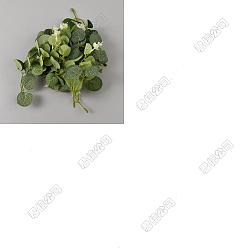 Морско-зеленый 50шт. искусственных листьев эвкалипта из ткани, декор для домашней вечеринки, цвета морской волны, 158x83x4 мм